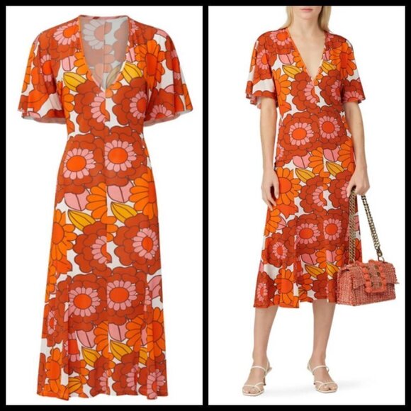 💕DODO BAR OR💕 Valeria Dress ~ Floral Print 46 Vintage Inspired 70s Woodstock - Picture 2 of 14